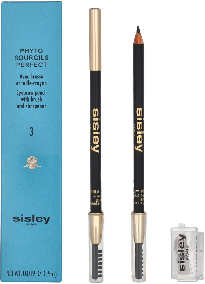 Sisley Phyto Sourcils Perfect Eyebrow Pieštukas #03 Brun - With And Sharpener, 0.55 g