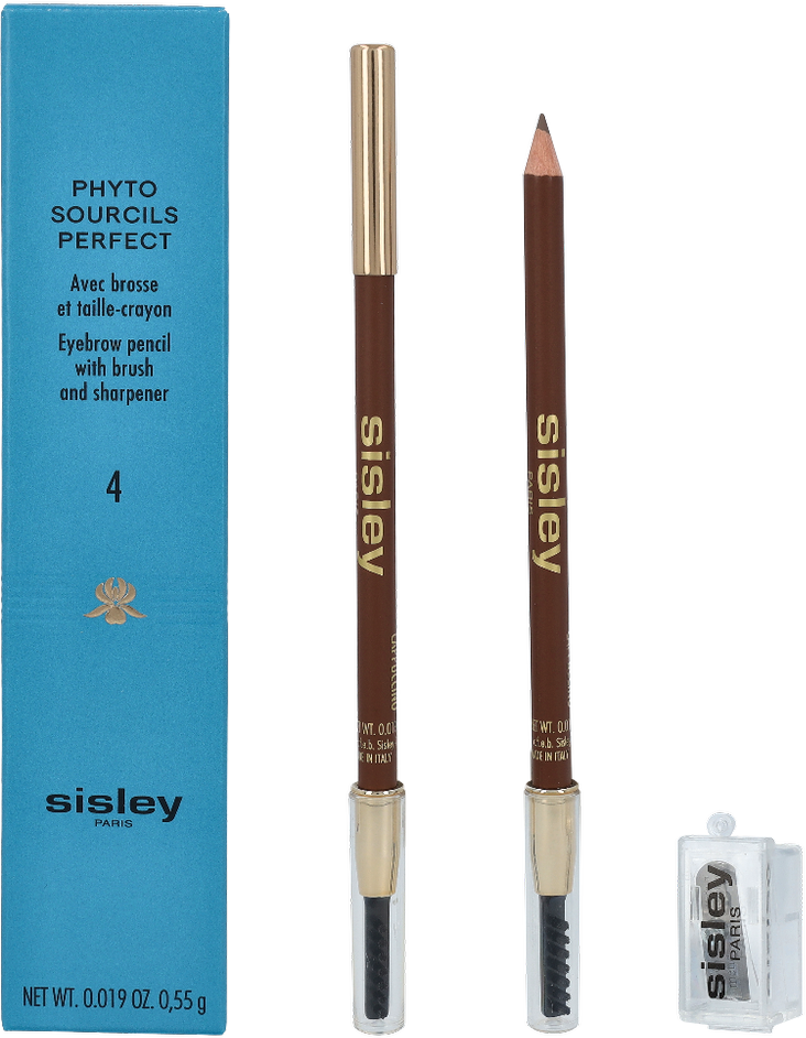 Sisley Phyto Sourcils Perfect Eyebrow Pieštukas #04 Cappuccino - With And Sharpener, 0.55 g