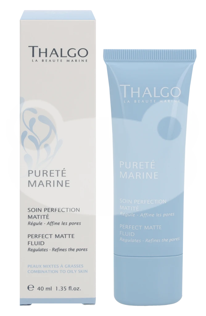 Thalgo Purete Marine Perfect Matte Fluid matinį efektą suteikiantis veido kremas riebiai odai, 40 ml