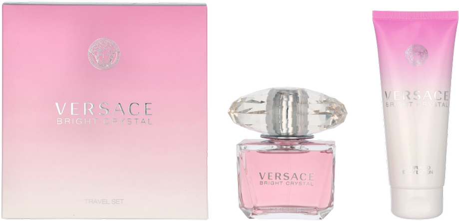 Versace Bright Crystal rinkinys moterims (EDT, 90 + kūno losjonas, 100 ml)