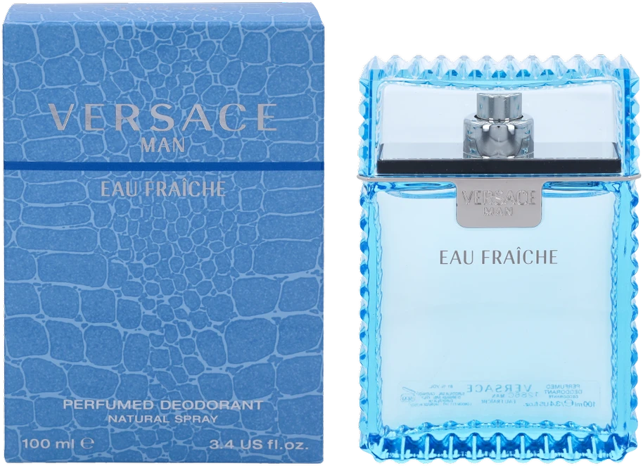 Versace Man Eau Fraiche Deo Purškiklis purškiamas dezodorantas vyrams, 100 ml