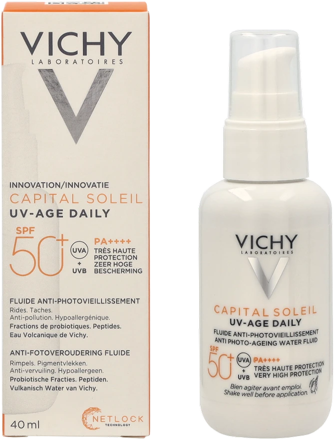 Apsauginis fluidas nuo saulės Vichy Capital Soleil UV-Age Daily SPF50, 40 ml
