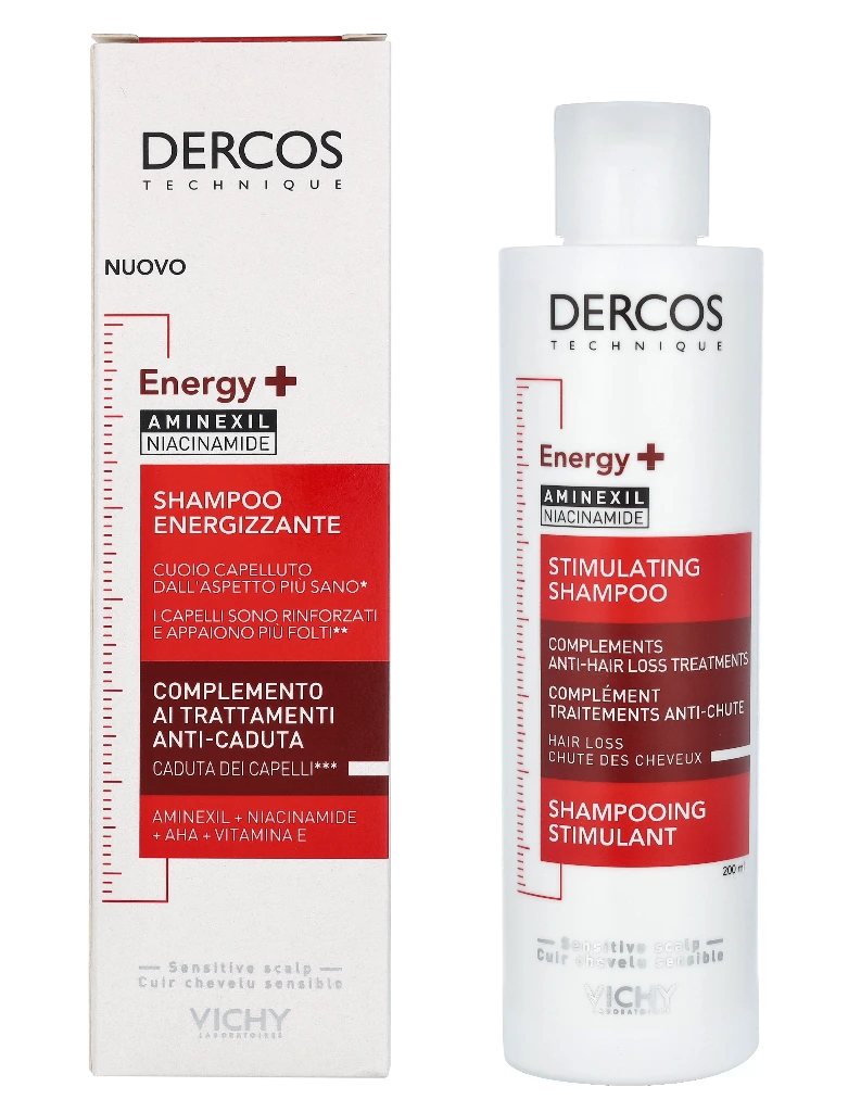 "Vichy Dercos" stimuliuojantis energizuojantis šampūnas nuo plaukų slinkimo 200ml