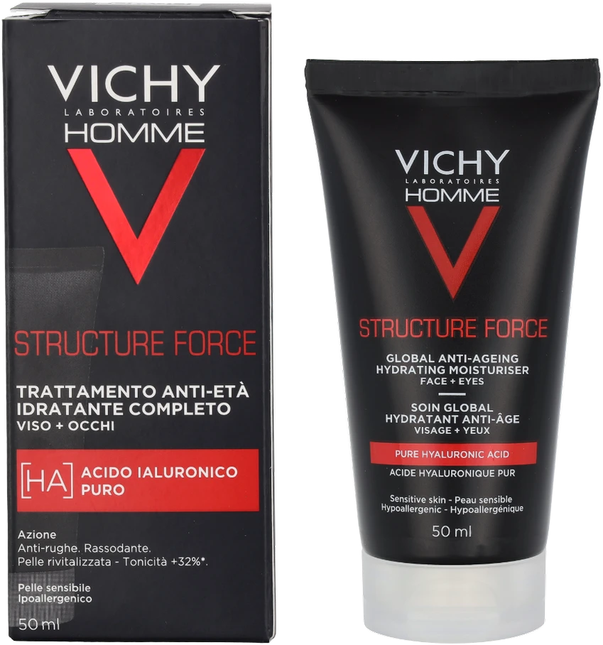 Veido kremas vyrams Vichy Homme Structure Force Anti-Aging Hydrating Sensitive Skin 50ml