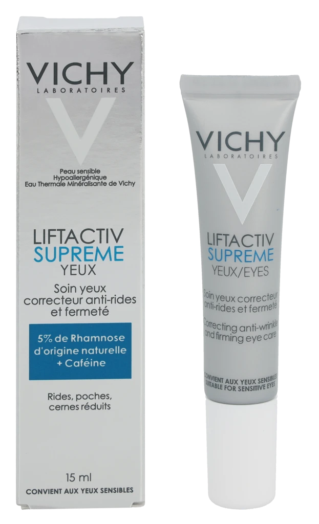 Vichy Liftactiv Supreme Paakių kremas stangrinamasis paakių kremas nuo raukšlių, 15 ml
