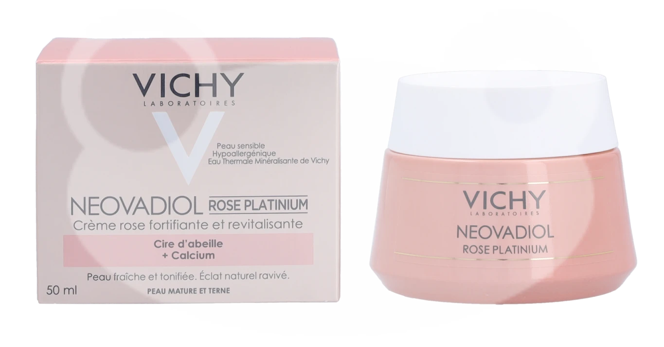 "Vichy Neovadiol Rose Platinium" švytėjimo suteikiantis bronzinio efekto dieninis kremas brandžiai odai 50ml