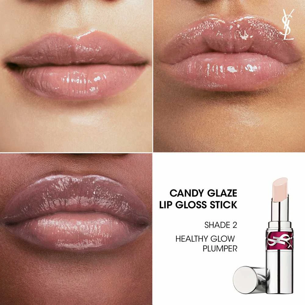 Yves Saint Laurent Loveshine Candy Glaze Lūpų balzamas ir blizgis viename, 3.2 g | Spalva: 2 Healthy-Glow Plumper