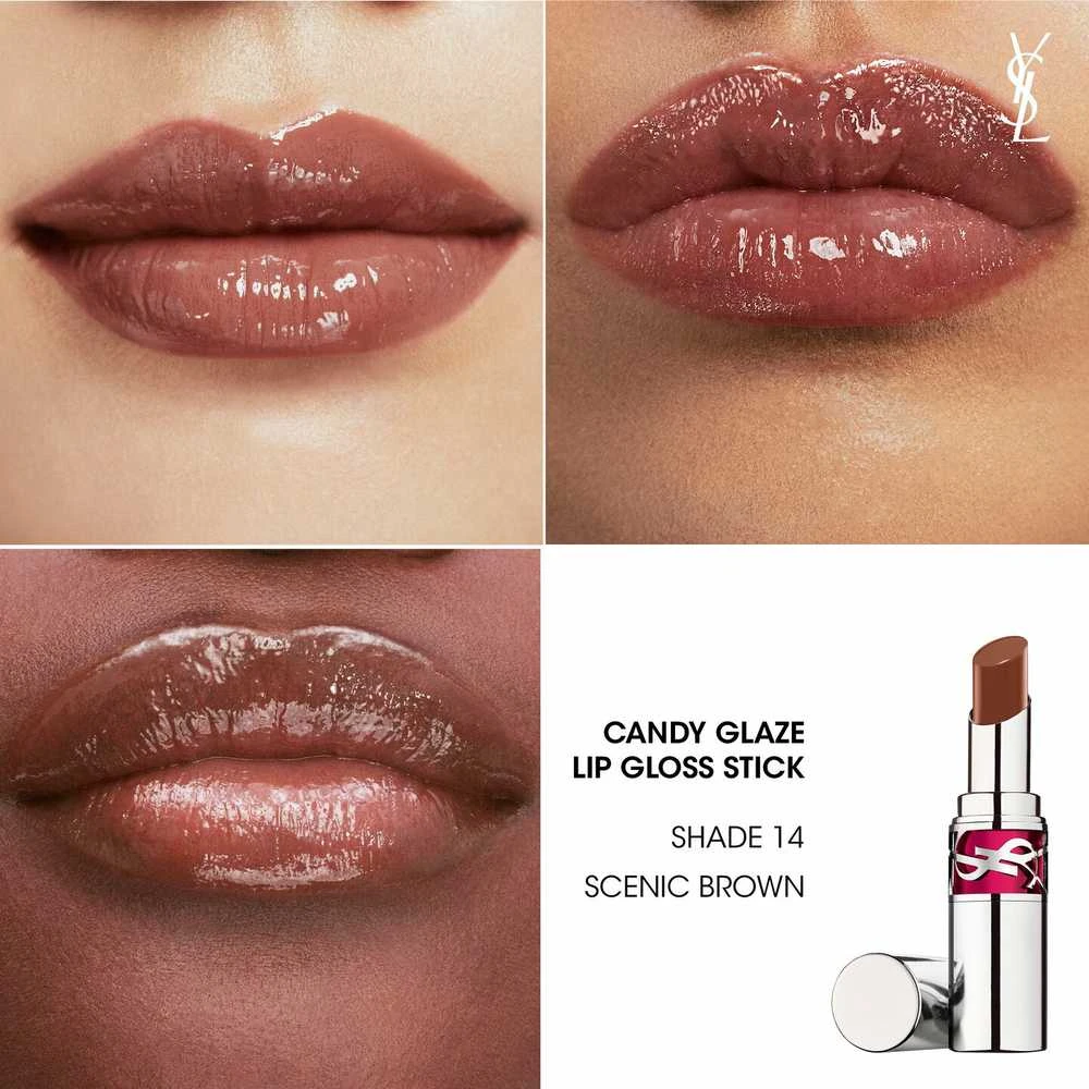 Yves Saint Laurent Loveshine Candy Glaze Lūpų balzamas ir blizgis viename, 3.2 g | Spalva: 4 Nude Pleasure