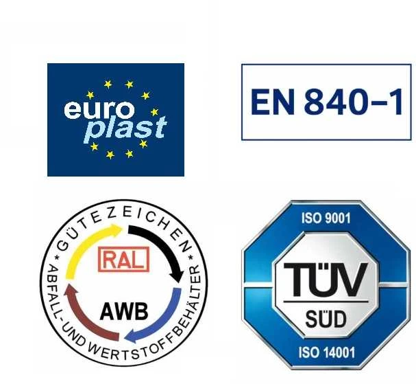ISORT šiukšlių konteineris, 120 l, žalias