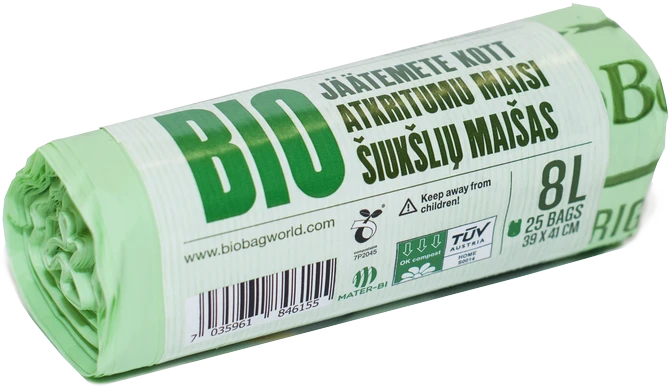 8 l BioBag kompostuojami šiukšlių maišai