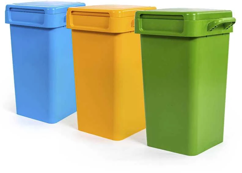 ISORT plastikinė šiukšlių dėžė Napo, 70 l, žalia