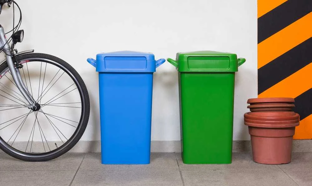 ISORT plastikinė šiukšlių dėžė Napo, 70 l, žalia