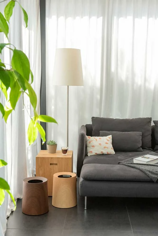 Japoniška šiukšliadėžė Ideaco Tubelor Homme, 11.4L, spalva - oakwood
