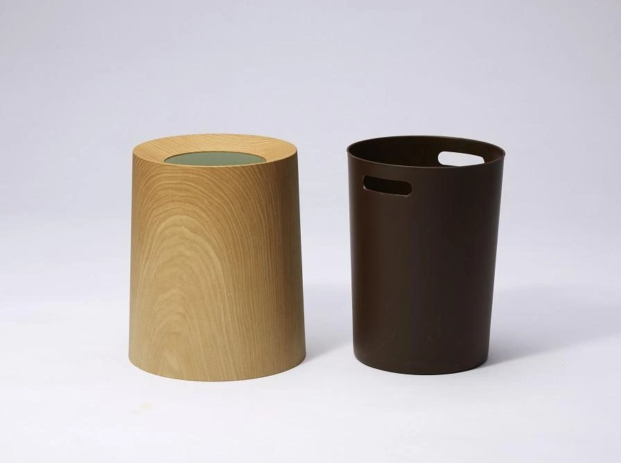 Japoniška šiukšliadėžė Ideaco Tubelor Homme, 11.4L, spalva - oakwood