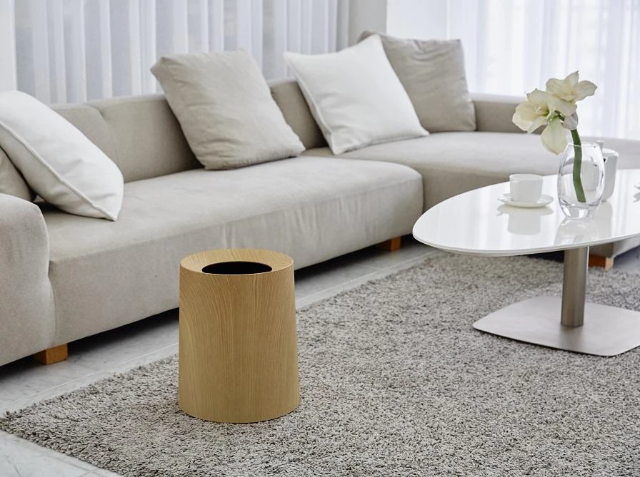 Japoniška šiukšliadėžė Ideaco Tubelor Homme, 11.4L, spalva - oakwood