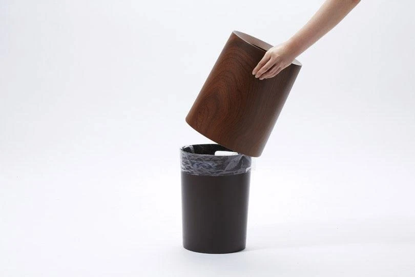 Japoniška šiukšlių dėžė Ideaco Tubelor Homme, 11.4L, spalva - rosewood