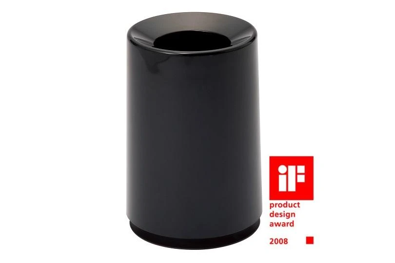 Japoniška šiukšlių dėžė Ideaco Tubelor, 6L, juoda (blizgi)