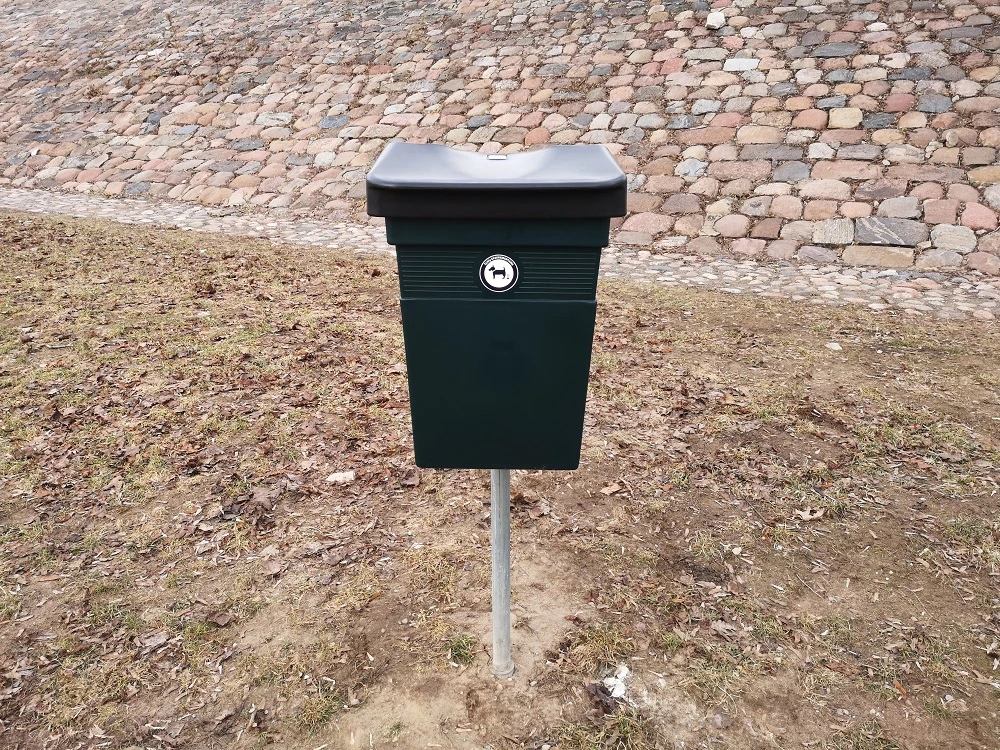 Pakabinama šunų ekskrementų šiukšliadėžė REGENT 50 Dog Waste Bin, 50 l, žalia