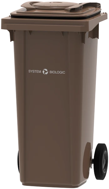 Šiukšlių konteineris su mikrobiologiniu filtru, 120 L, rudas