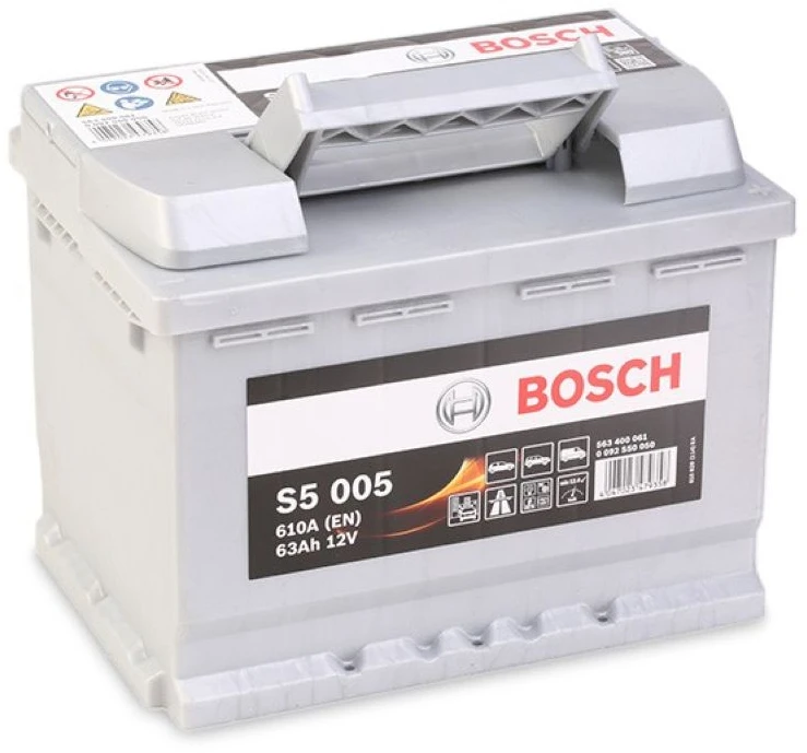 Akumuliatorius Bosch S5, 63 Ah, 610 A, 12 V