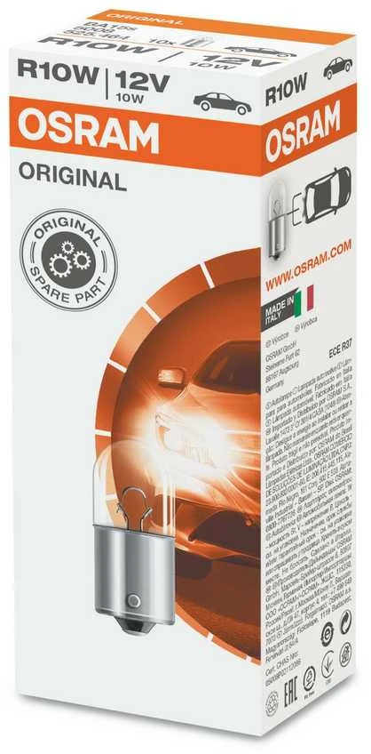 OSRAM Automobilinė lemputė 10W 12V BA15S 1vnt