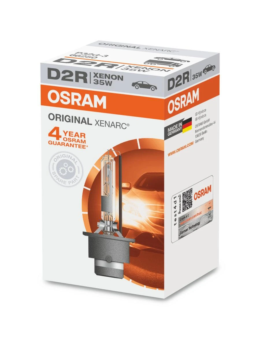 Osram Dujinio išlydžio žibintų lempos XENARC Original 35W P32d-3 D2R