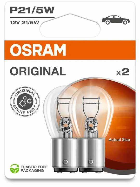 OSRAM Automobilinės lemputės 21/5W 12V BAY15D 2vnt