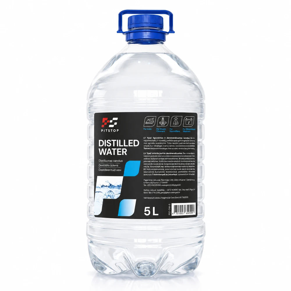 PIT STOP PREMIUM Distiliuotas vanduo 5L