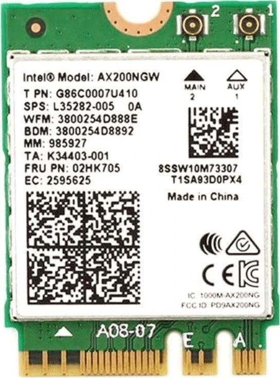 INTEL NIC WI-FI 6 AX200 2230 2x2 AX+BT No vPro