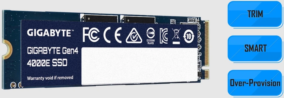 Gigabyte Gen4 4000E M.2 PCIe NVMe 250GB (Pažeista pakuotė)