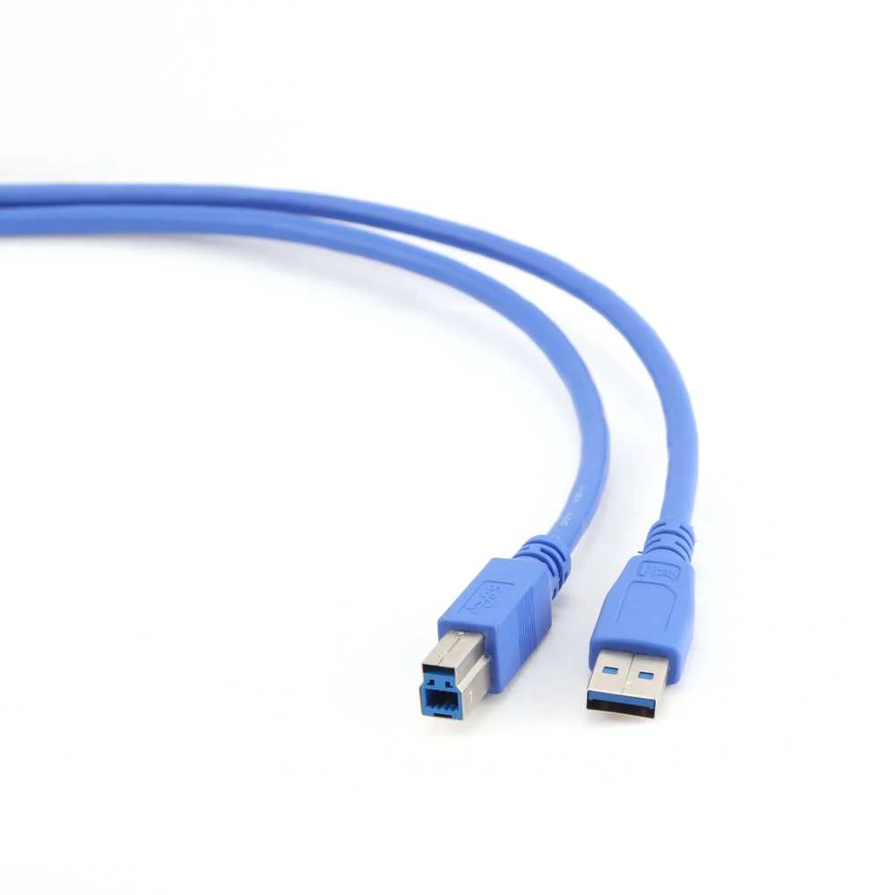 GEMBIRD CCP-USB3-AMBM-6 aukštos klasės USB 3.0 kabelis, USB A tipo kištukas - USB B tipo kištukas, 1,8 metro, mėlynas