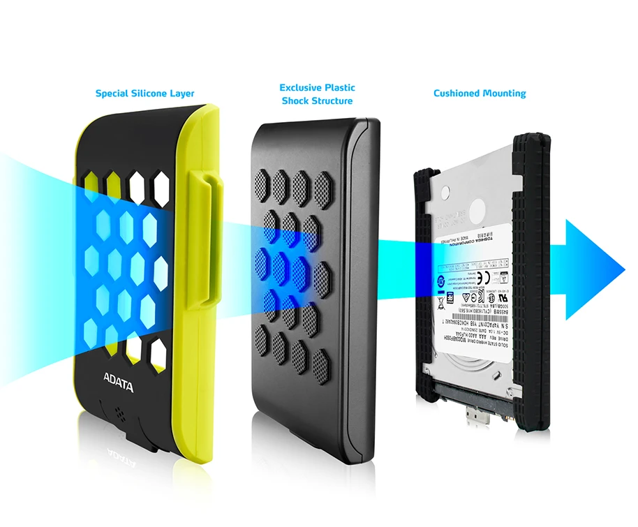 Išorinis kietasis diskas Adata HD720 2TB USB3 Juodas, IP68