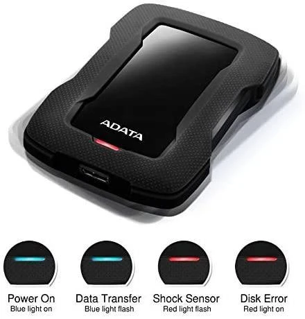 Kietasis diskas ADATA HD330 | 1000 GB | 2,5 colio | USB 3.1 | Juodas | Itin plonas ir didelės talpos patvarus HDD, trys unikalios spalvos su stilingu korpusu, išskirtinė apsauga nuo smūgio jutiklio, 256 bitų AES šifravimas, (atgal suderinama su USB 2.0)