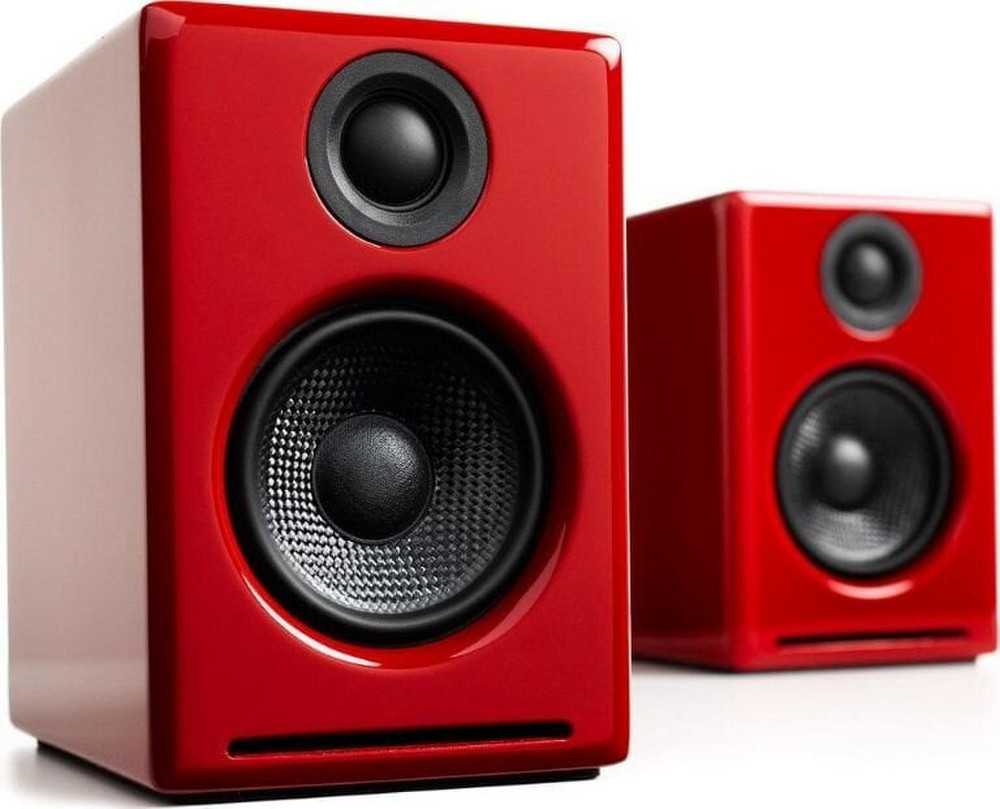 Garso kolonėlės AudioEngine A2+ BT, 30 W | raudonos spalvos