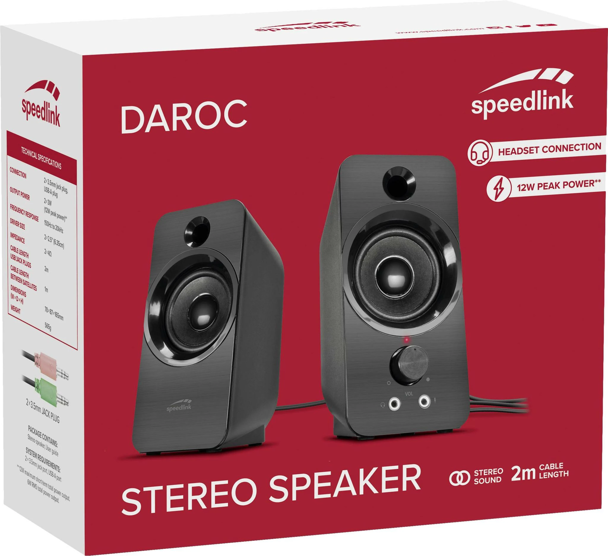 Kompiuterio kolonėlės Kolonėlės Speedlink SL-810005-BK