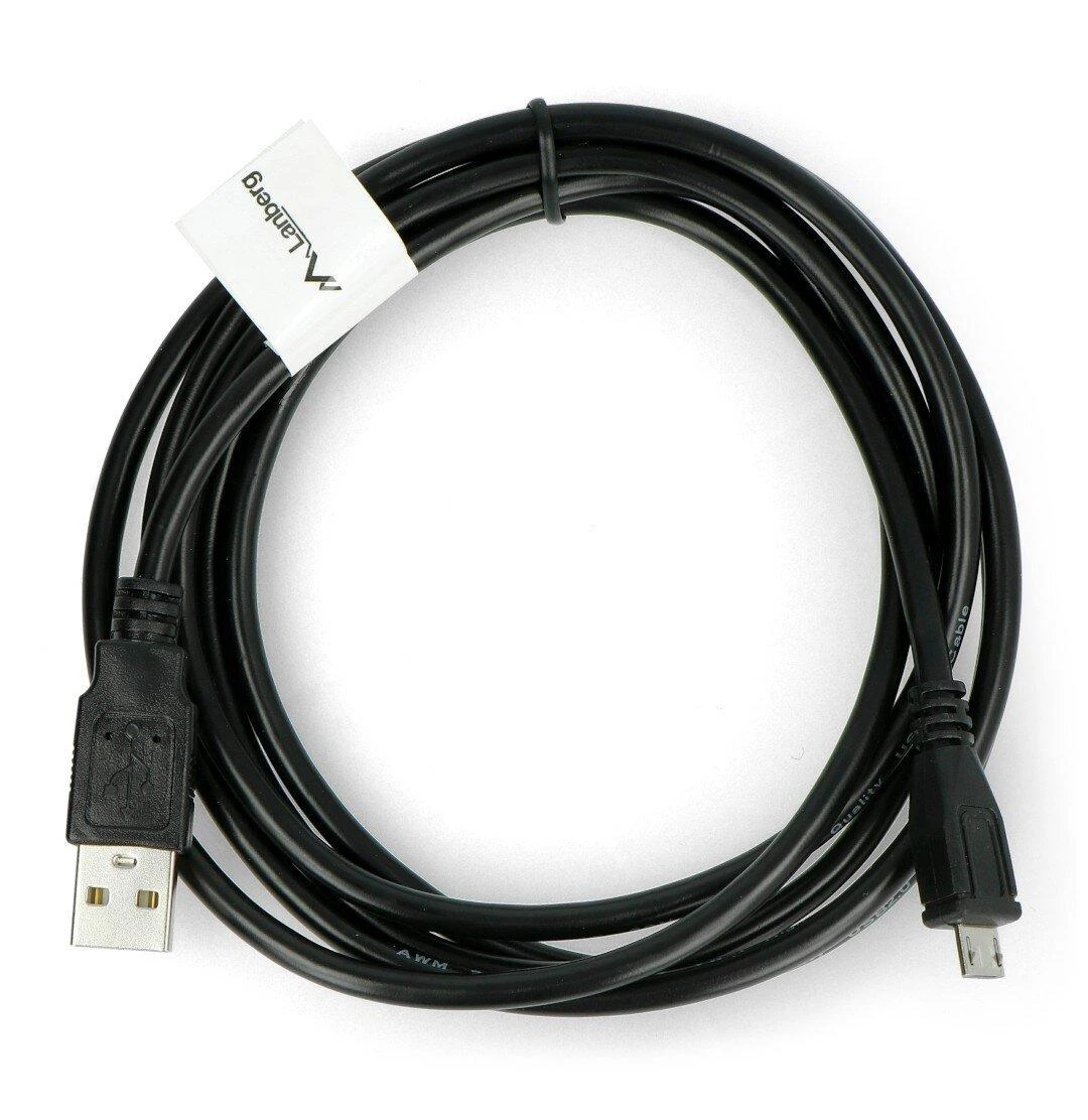 LANBERG CA-USBM-10CC-0018-BK cable USB 2.0 micro AM-MBM5P 1.8m juodas