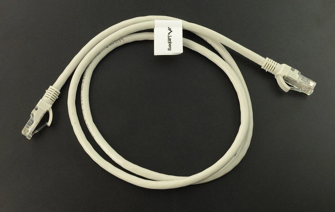 LANBERG PCU6-10CC-0100-S Patchcord RJ45 kat. 6 UTP 1m pilkas