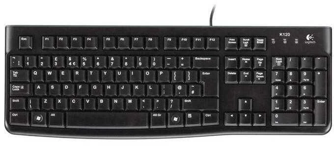 Logitech klaviatūra K120 su laidu, RU išdėstymas