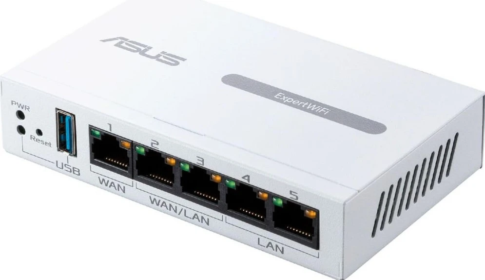 Asus | 9 prievadų gigabito „PoE+“ VPN, laidinis, maršrutizatorius | EBG19P | 802.11ac | Ethernet LAN (RJ-45) jungtys 8 | Tinklo palaikymas: Taip | MU-MiMO: Ne | 5G | Antenos tipas: Vidinė