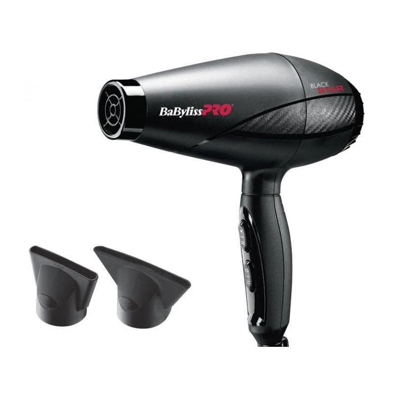 Profesionalus plaukų džiovintuvas BaByliss PRO Juodas Star Ionic BAB6250IE, su jonų technologija, 2200 W
