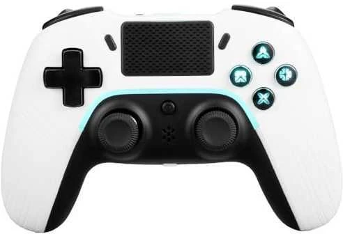 PS4/PC/Android/iOS valdiklis DELTACO GAMING Bluetooth, 2 programuojami makrokomandos mygtukai, baltas / GAM-139-W