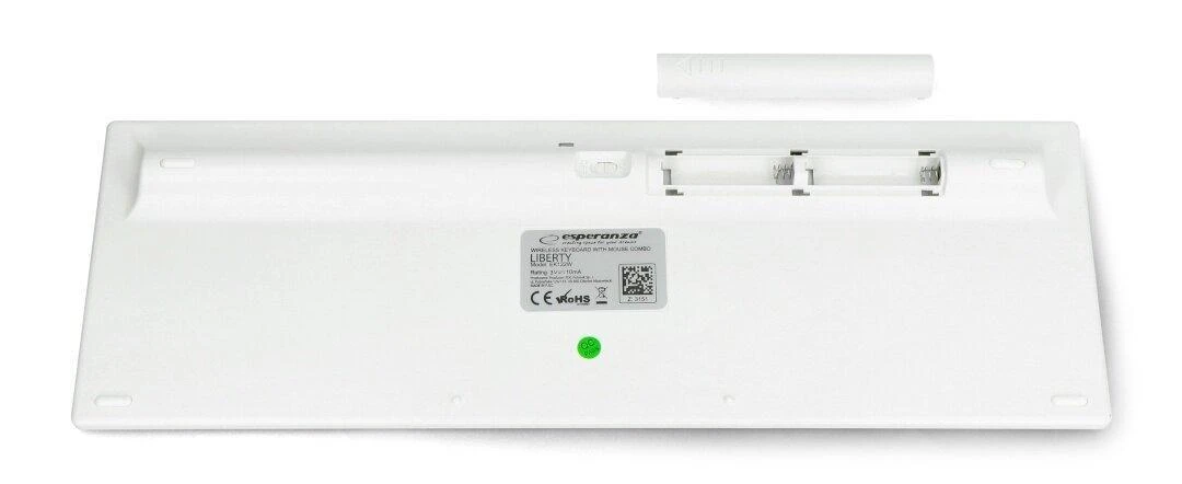 Belaidis rinkinys Esperanza EK122W Liberty USB klaviatūra ir pelė - balta