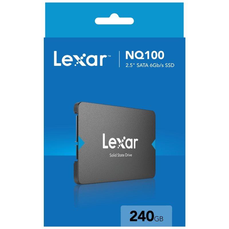 Lexar | SSD | NQ100 | 240 GB | SSD form factor 2.5 | Solid-state drive sąsaja SATA III | Skaitymo greitis 550 MB/s | Rašymo greitis 445 MB/s