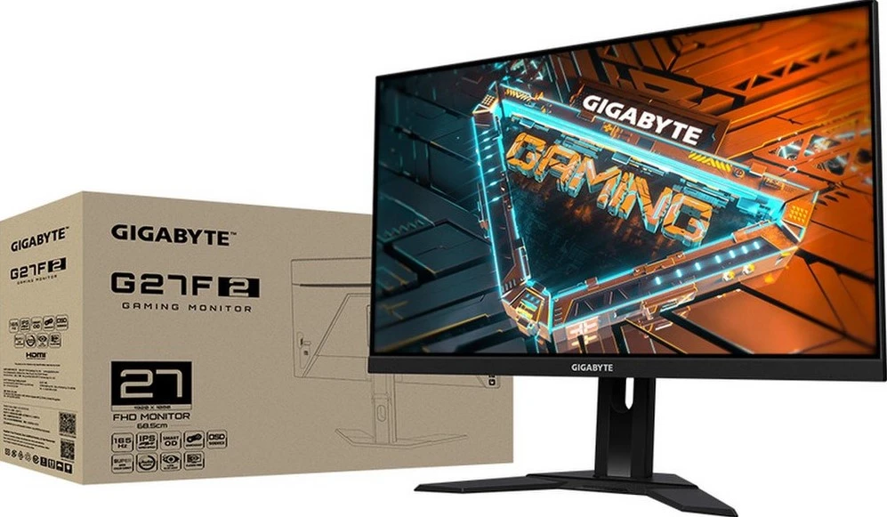 Žaidimų Monitorius GIGABYTE G27F - Matinis 27" FHD 1920 × 1080 / IPS / 144Hz / 1 ms / HDMI 2.0 / DP - RENEW (Atnaujinta)