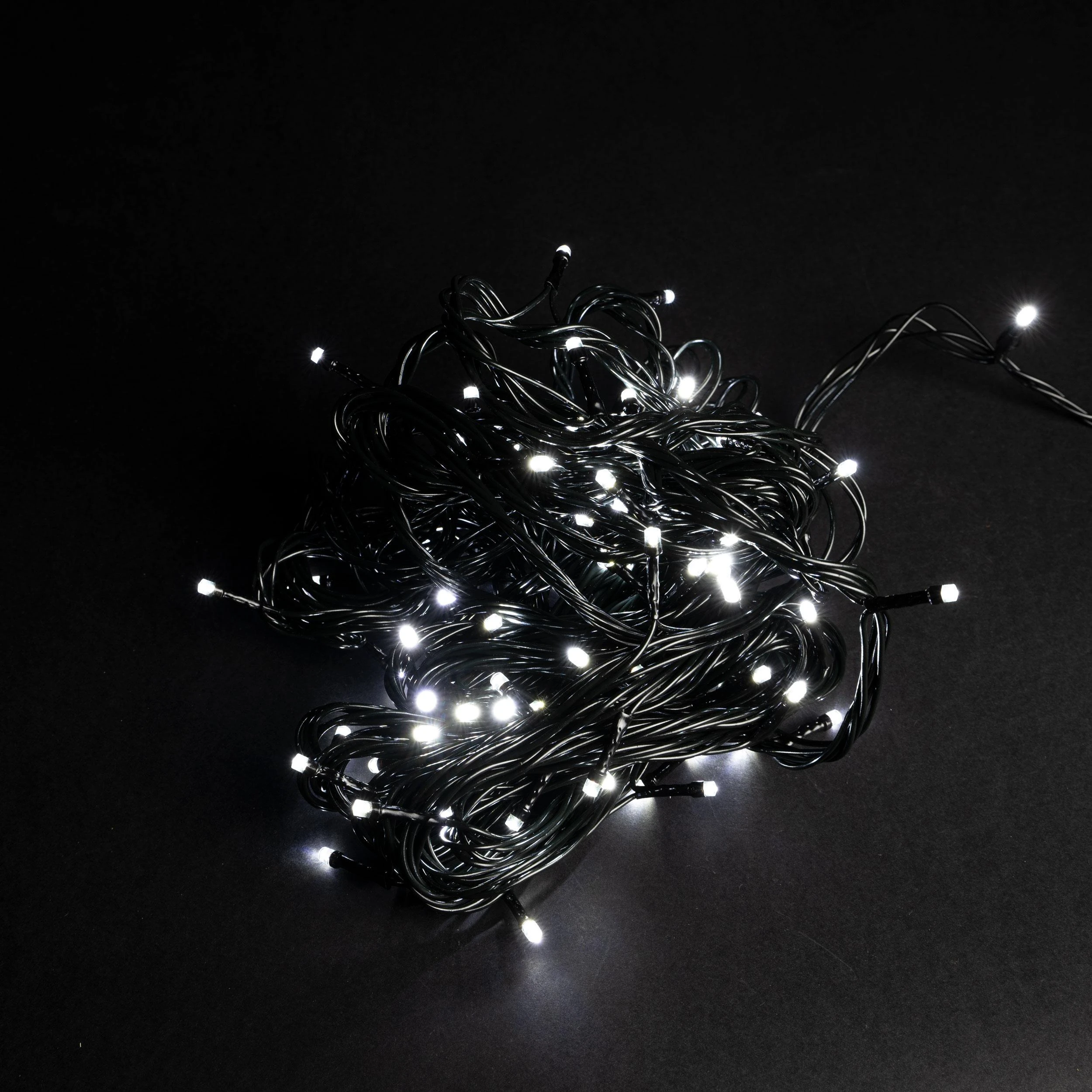 LED šviečianti dekoracija, 20000 mm, 200 LED, balta spalva, IP44, 1A20M-3, L20