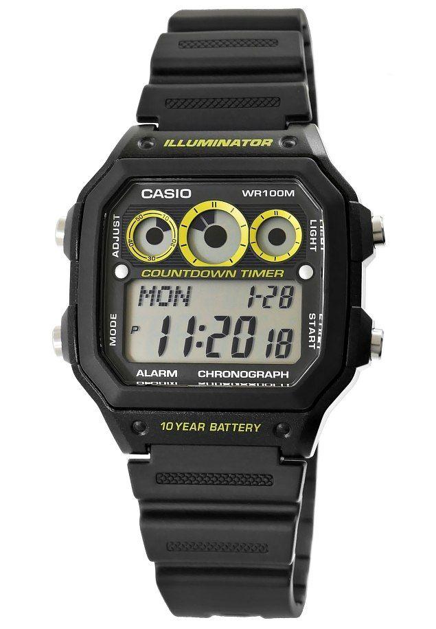 Laikrodis Vyr. CASIO 10 barų plaukimui AE-1300WH-1AVEF | Varle.lt