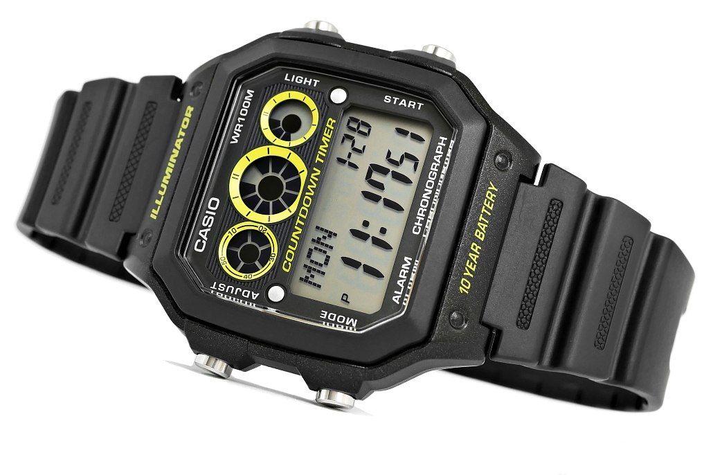 Laikrodis Vyr. CASIO 10 barų plaukimui AE-1300WH-1AVEF | Varle.lt