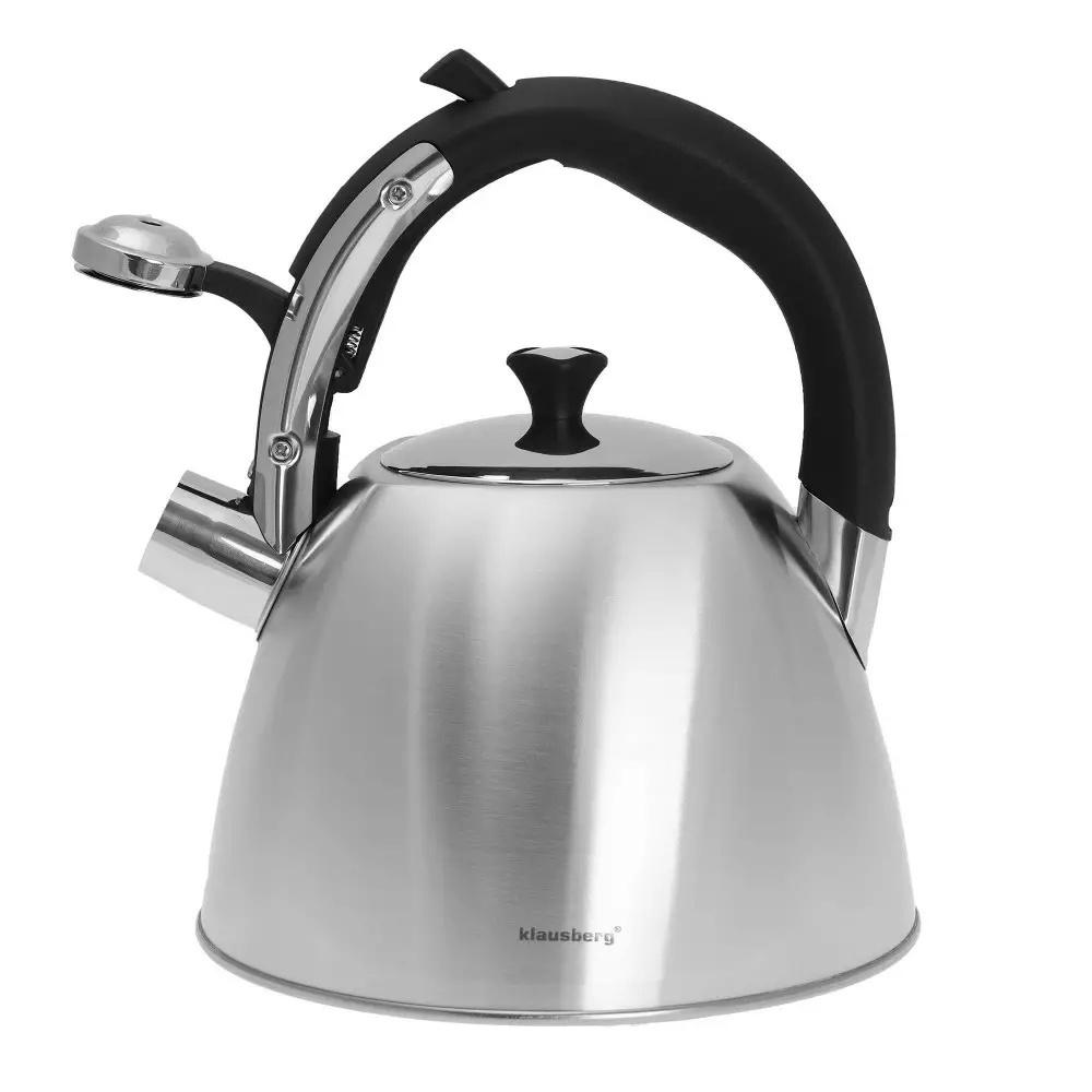 Klausberg KB-7409 fluitketel geborsteld RVS zilver 2.2 Liter Klausberg KB-7409 fluitketel geborsteld RVS zilver 2.2 Liter