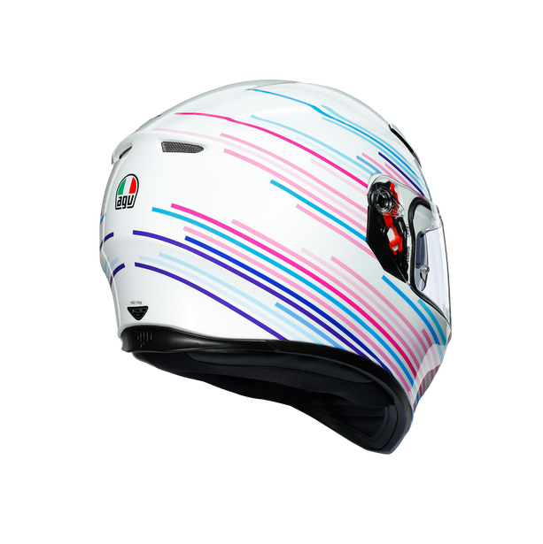 AGV helmet K3 SV Sakura pearl baltas / violetinė MS | Varle.lt