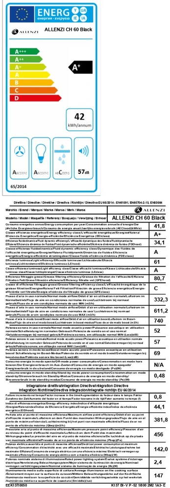 Gartraukis Allenzi CH 60 Juodas